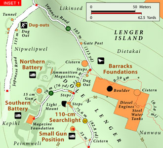Lenger Island Eco-Adventure Map Guide Inset Map 1