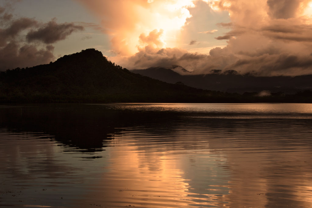 Dolen Dolekei at sunset, Pohnpei, Federated States of Micronesia (FSM)