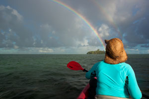 Rainbow over Nahnningi Island, Pohnpei, Federated States of Micronesia (FSM)