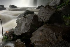 Lower Liduduhniap Waterfall during a flash flood, Pohnpei, Micronesia