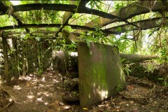 15 cm Japanese naval gun at Dolopwuropwur, Temwen Island, Pohnpei, Micronesia