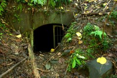 Outer gate leading into Japanese subterranean oil tank complex on Lenger