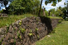 Tanizumi style wall on the hilltop of Sapwtik Island